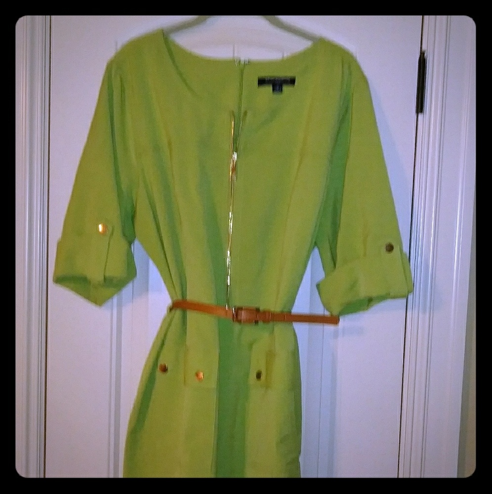 Sharango Elbow Sleeve Dress with Belt